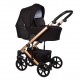 Wózek dziecięcy wielofunkcyjny Mosca Limited Baby Merc 2w1 czarny na złotej ramie