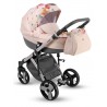 NOWOŚĆ! Beżowy w kwiaty wózek dziecięcy wielofunkcyjny Comfort CARELLO Lonex 3w1