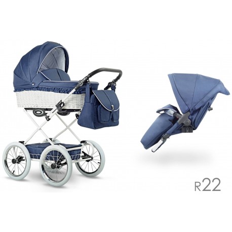 Klasyczny wózek dzieciecy Retro  Lonex 3w1