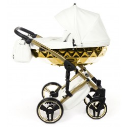 JUNAMA MIRROR Błysk wózek dziecięcy wielofunkcyjny 2w1 biały złot-y wybór kolorów
