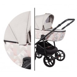 Wielofunkcyjny wózek dziecięcy La Noche Baby Merc 4w1 różowy pastele