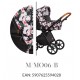 Baby Merc Mango wózek dziecięcy 3w1 jasny beż kremowy wzór