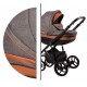 Wózek dziecięcy Faster 3 Style Baby Merc wielofunkcyjny szaro-brązowy na białej ramie 3w1