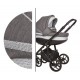 Wózek dziecięcy Faster 3 Style Baby Merc wielofunkcyjny jasny szary na czarnej ramie  3w1