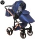 JUNAMA FLUO LINE wózek dziecięcy wielofunkcyjny 3w1 Granatowy ciemny niebieski
