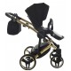 Wózek JUNAMA EXCLUSIVE dziecięcy wielofunkcyjny 4w1 czarny złoty wyjątkowy wózek premium