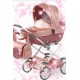 Wózek dla lalek Glitter Mini brokatowy różowy doll pram toy JUNAMA