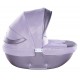 ❤️ Junama Dolce Mini duży wózek dla lalek fioletowy  w stylu retro na dużych kołach doll pram violet stroller toy