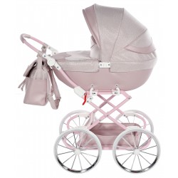 polski wózek dla lalek TAKO Dolce Mini Junama rózowy doll pram pink 