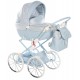 wózek dla lalek JUNAMA błękitny niebieski składany duży blue toy pram junama DOLCE MINI 02