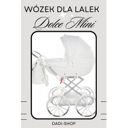piękny wózek dla lalek zabawka pomysł na prezent DOLCE MINI biały lalkowy TAKO 
