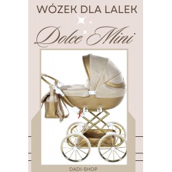 ⭐ wózek dla lalek dolce mini złoty głęboki piękny zabawka prezent toy pram 