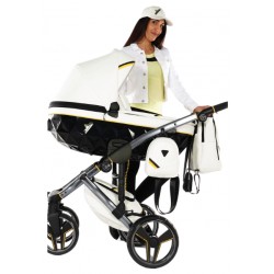  Junama Sport 3w1 biały gondola wózek spacerowy 04  ekoskóra 