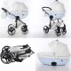 JUNAMA CANDY 3w1 błękitny Wózek dziecięcy wielofunkcyjny  blauer Kinderwagen baby blue pram