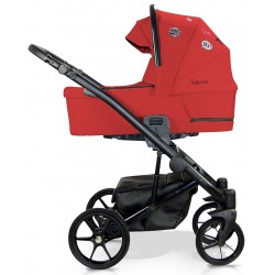 ✔️ Lluvio Milu Kids  wózek 3w1 czerwony z modnymi naszywkami nowoczesny luv 10