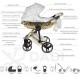 Wózek dziecięcy 3w1 -  Junama Heart 07 wielofunkcyjny  - Beige Pram 