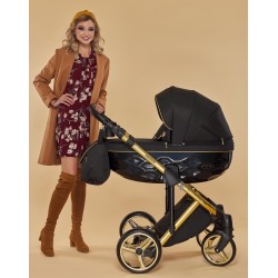 Adamex ⭐ wózek czarno złoty Chantal Special Edition wózek dziecięcy 4w1