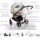Wózek bliźniaczy JUNAMA MIRROR SATIN DUO 4w1 nowoczesny wózek polski  foteliki bazy isofix do samochodu
