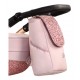 ⭐ unikatowy piękny wózek dziecięcy wielofunkcyjny Rose Exclusive 3w1 brokat glitter pram
