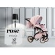 ⭐ unikatowy piękny wózek dziecięcy wielofunkcyjny Rose Exclusive 3w1 brokat glitter pram