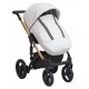Wózek wielofunkcyjny Euforia Premium Paradise Baby 2w1 nowoczesny stylowy złoto biały złoty stelaż