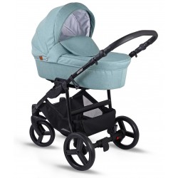 Lonex wózek dziecięcy Soft+ wielofunkcyjny zestaw 3w1 tani porządny niebieski