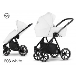 Biały wózek dziecięcy wielofunkcyjny Pax Eko Lonex 3w1 gondola spacerówka fotelik