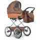 Klasyczny wózek dziecięcy  3w1 dla chłopca brązowy klasyczny styl retro wiklinowy  ❤️ Lonex Retro Classic carriola estilo retro