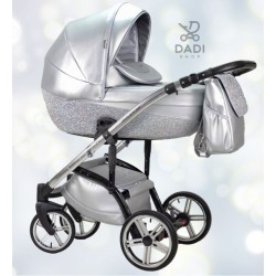 ❤️ wózek dla noworodka  Wiejar Modo Diamond  3w1 z fotelikiem luxury baby pram glitter silver