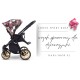 ❤️ Lonex Sport Rose najlepszy wózek spacerowy dla dziewczynki lekki składany czarny róże kwiaty