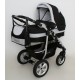 Coral wózek dziecięcy wielofunkcyjny Krasnal 3w1 czarno szary srebrny