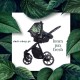 Wózek dziecięcy modny print liście tropic polskie wózki Pax Fresh Lonex zestaw 3w1 fotelik nosidełko