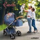Granatowy w kwiaty wózek dziecięcy wielofunkcyjny Comfort CARELLO Lonex 3w1 wyprzedaż