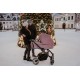 Wózek dziecięcy VR Paradise Baby 2w1 modny klasyczny różowy welur 