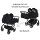 Junama Duo v3 -  wózek dziecięcy bliźniaczy 3w1 podwójny - czarny 04 