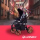  Lonex Sport Rose ❤️ wózek spacerowy czarny w kwiaty spacerówka 