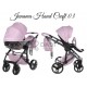 ❤️ JUNAMA Hand Craft  Wózek dziecięcy 2w1 03  violet fiolet liliowy purple