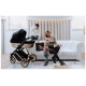 ❤️ Ivento Glam wózek dziecięcy Kunert  czarno złoty sama gondola z fotelikiem trix 19 Black Style 