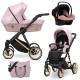  ❤️ Kunert IVENTO Premium 3w1  Wózek Dziecięcy  Ekoskóra Różowy 13 Eco Pink Metalic