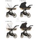 ❤️ Kunert Ivento Glam Premium wózek dziecięcy głęboki 1w1 19 Black Style  fashionable stroller black gold