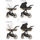 ❤️ Ivento Glam wózek dziecięcy Kunert  czarno złoty sama gondola z fotelikiem trix 19 Black Style 