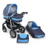 Krasnal Coral wózek dla dziecka  2w1 c 7  grafit niebieski tanio