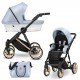 Ivento Premium Kunert Baby Wózek 2w1 22 Baby Blue Metalic 