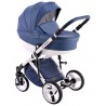 Niebieski wózek dla dziecka COMFORT ECO 3w1 firmy Lonex