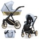 wózek 2w1 Eco baby Blue metalic 22 Kunert Baby Ivento Glam PREMIUM 