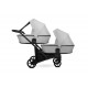 Kunert Brav Duo - Wózek dla bliźniaków 3w1 - rok po roku - 06 cream - pram for twins beige travel system 