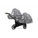 Kunert Brav Duo - Wózek dla bliźniaków 3w1 - rok po roku - 06 cream - pram for twins beige travel system 