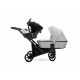 Kunert Brav Duo - Wózek dla bliźniaków 3w1 - rok po roku - 06 cream - pram for twins beige travel system 