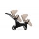 Kunert Brav Duo - Wózek dla bliźniaków 3w1 - rok po roku - 06 cream - pram for twins beige travel system 