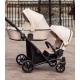 Kunert Brav Duo - Wózek dla bliźniaków 3w1 - rok po roku - 06 cream - pram for twins beige travel system 